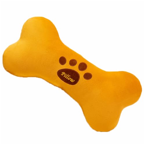 AQCQDQ Knochen-Dekokissen Aus Plüsch, Knochenform Kissen Kinder Kuschelkissen, Kuschelkissen Kinder Schmusekissen, Knochen Puppe für Home Sofa Schlafzimmer Bett Dekoration (50 cm,Knochen)
