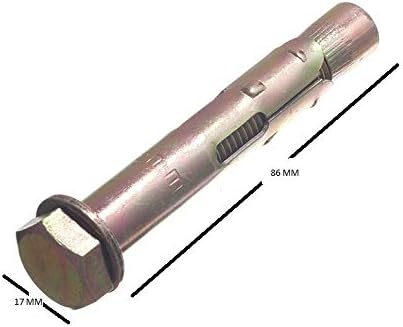 8 X Sleeve Anchor Hex Bolts MM15-75mm for Masonry and Brick