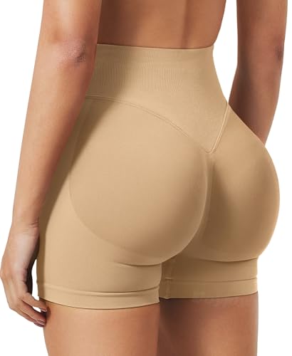 Image of VOYJOY Women Workout Impact Shorts 2.5 inch / 3.6 inch / 4.5 inch / 6 inch Scrunch Butt Booty | Tummy Control, High Waisted, Bike Short, Gentle Compression, for Women