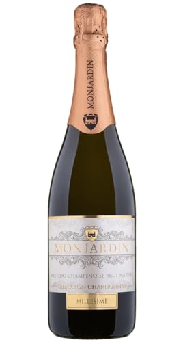 Castillo Monjardín, Brut Nature Chardonnay Millesime 2021, Método Champenoise, Caja de 6 botellas, 12%, 24 Meses de Crianza