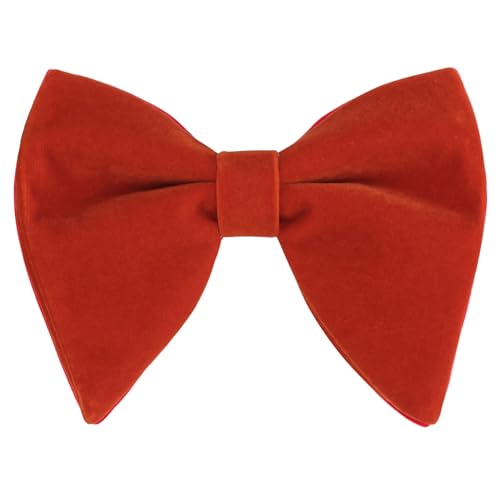 Image of Alizeal Velvet Pre-tied Adjustable Bow Tie for Men Oversize Formal Solid Tuxedo Bowtie
