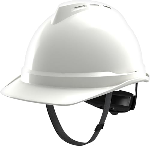 MSA V-Gard 500 Casque de chantier – Casque de protection non ventilé pour chantier et électricien – Casque robuste conforme à la norme DIN EN 397 pour...