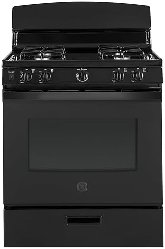 GE 30-Inch Freestanding Gas Range with 4 Sealed Burners, Standard...