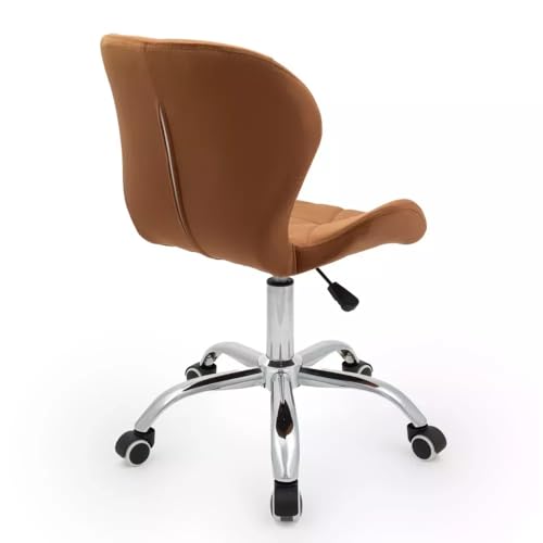 Image of Amazon Brand - Umi Height-Adjustable Velvet Office Study Computer Desk Chair for Salon, Spa, Bar in Tan Color