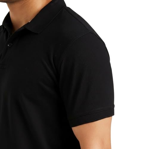 Image of Men's Premium Cotton Pique Polo T-Shirt, Classic Fit Short Sleeve Casual Summer Shirt, Soft & Breathable Fashion Polo