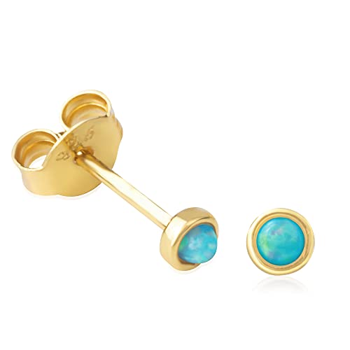18K Gold Plated Sterling Silver Stud Earrings for Women - Made of Real Sterling Silver - 18K Gold Plated - Available Across Various Shapes and Designs