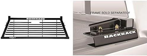 RealTruck - Marco de estante con listones para soporte trasero + kit de herramientas para uso con cubierta tonneau de parte superior ancha, combo