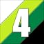 4 Pairs - Black+White+Green+Fluorescent