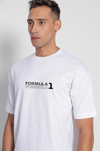 Image of Unisex Cotton T-Shirt from ula 1 Supercar Speed Graphic Print Oversized Fit