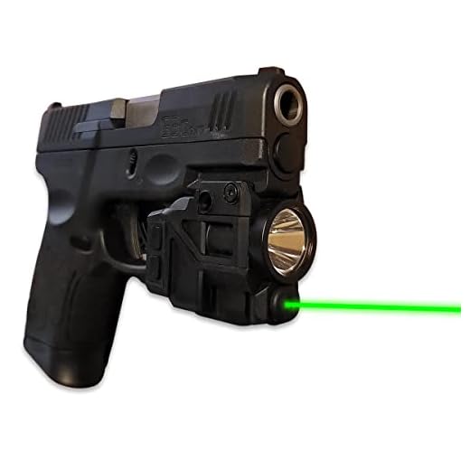 LASERPRO® Rechargeable Green Laser Sight w/LED Light - Fits Taurus G2 G2C G2S G3 G3C & Other Guns w/Rails: Glock Ruger 1911 S&W Springfield Sig Sauer Kel-Tec H&K Walther CZ FN Century