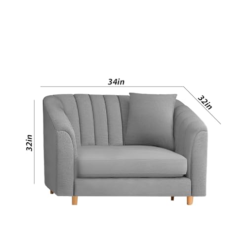 Image of Doraldo Seater Sofa Set for Living Room (Grey) Premium Fabric Sofa Set