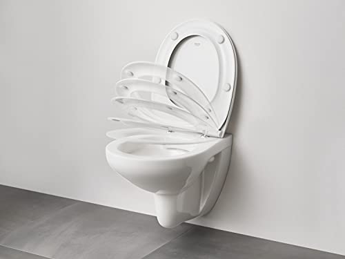 GROHE Bau - Wand-Tiefspül-WC (spülrandlos, 3/6l, für Unterputz-Spülkasten), rund, alpinweiß, 39427000 - Image 7