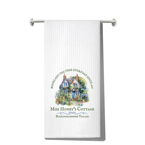 JNIAP Family Musical Kitchen Towel Miss Honey's Cottage Gifts The Musical Gifts Ms Trunchbull Ms Honey Dish Towel (The time kt)