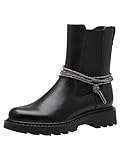 Tamaris Damen Chelsea Vegan; Black/Glam, EU 41