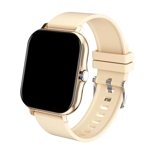 LeeQinersw Orologio Intelligente Orologio Sportivo Braccialetto Intelligente Contapassi Impermeabile IP68 con Risposta alle Chiamate Adatto per attività Sportive, Oro