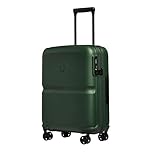 ANTLER - Single Stripe Hard Shell Cabin Suitcase, 55x40x20cm 39L, Lightweight, 4 Spinner Wheels - Adjustable Handle, Carry On Luggage Approved by easyjet, Ryanair & British Airways, TSA Lock - Green