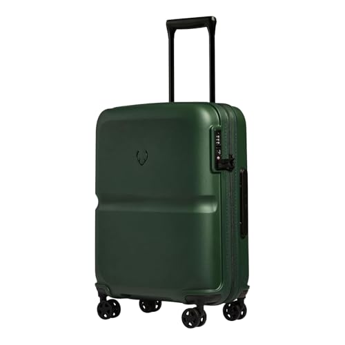 ANTLER - Single Stripe Hard Shell Cabin Suitcase 55x40x20cm 39L Lightweight 4 Spinner Wheels - Adjustable Handle Carry On Luggage Approved by easyjet Ryanair & British Airways TSA Lock - Green