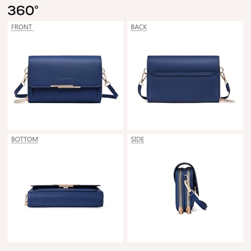 Image of Roulens Small Crossbody Bag for Women,Cell Phone Purse Women's Shoulder Handbags Wallet Purse with Credit Card Slots