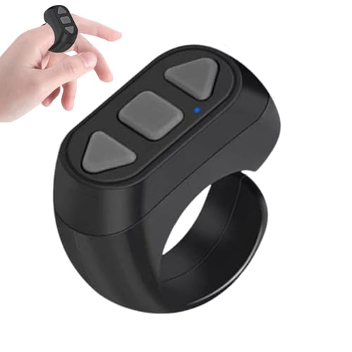 Control Remoto de Desplazamiento para teléfono, de Desplazamiento Remoto de 3 Teclas, girador de página Recargable, Control inalámbrico con la Punta de los Dedos para tabletas, teléfonos
