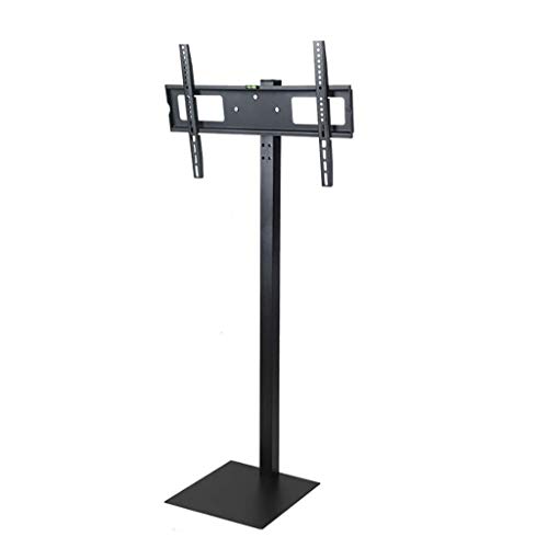 TV-Halterung, an der Wand montierter Monitorständer 32-65 Zoll TV-Boden Schwarzes Rack, vertikale Bewegung des verstellbaren Monitorständers