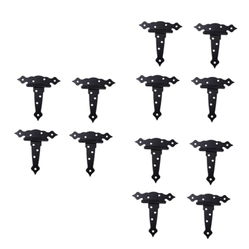 Generic 12 Peças Fechadura De Porta De Celeiro Com Dobradiça Fechadura Rústica Para Portas De Armári