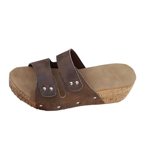 Sandalias de mujer con tacón, sandalias de cuña Peep Toe, sandalias romanas, zapatos de playa, cuñas, zapatos de plataforma, antideslizantes, sandalias de playa, sandalias de verano, zapatos de jardín