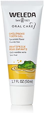 Weleda Oral Care Childrens Tooth Gel, 1.7 Fluid Ounce, Fluoride Free, Spearmint Flavor, Plant Rich Toothpaste with Calendula, Silica and Fennel