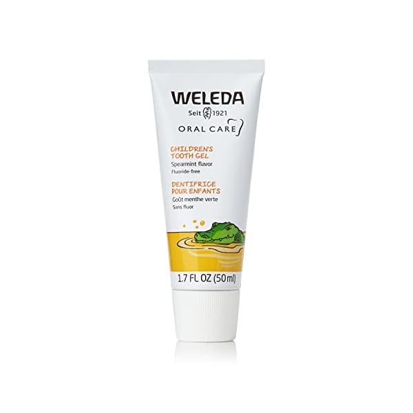 Weleda Oral Care Childrens Tooth Gel, 1.7 Fluid Ounce, Fluoride Free, Spearmint Flavor, Plant Rich Toothpaste with…
