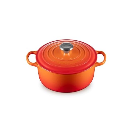 Le Creuset Signature Rund Gjutjärnsform med Lock, Orange, Ø 24 cm