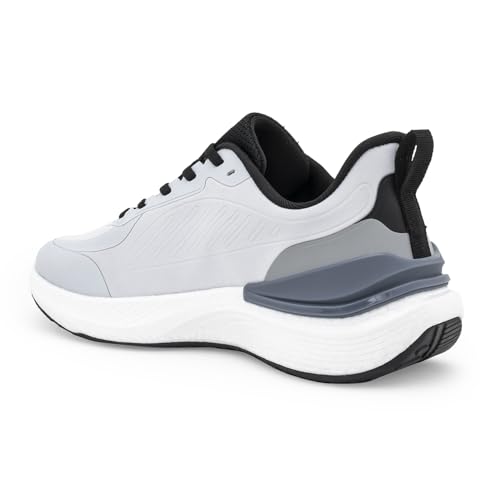 Image of Red Tape Men's Sneakers Grey Blue Textile Round Toe Lace-Up Easy Movement