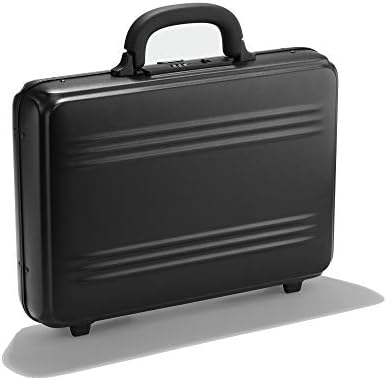 ZERO Halliburton Edge Lightweight Polycarbonate Attaché (Black, Small Attaché)
