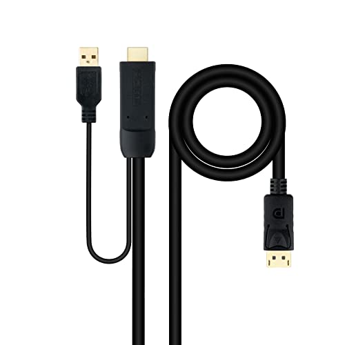 HDMI 2.0 to DisplayPort V1.2 Converter Cable, Black, 1.8 m