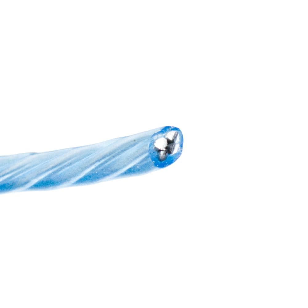 ひら　50cm4mm Amazon.com: 19 WG x 50' 4 Strand Blue Vinyl Coated
