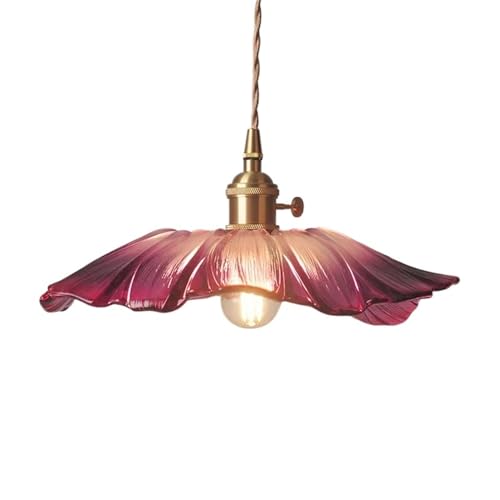 Suspension LED en verre violet nordique avec interrupteur pour chambre et bar