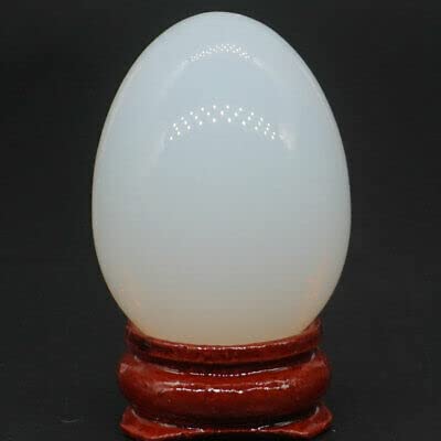 Ourona 30x40mm Steinei Natürliche Edelsteinkristalle Heilende Mineralkugel Heimdekoration Zubehör Übung Massagewerkzeug Geschenk-Opalit