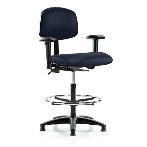 Image of Perch Task Chair with Foot Ring, Glides, 25 inch-34.5 inch, Imperial Fabric