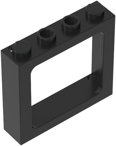 Door 1X4X3 Train Windows 10PCS Compatible with Lego 6556 GDS-2038 Classic Bulk Toy MOC Color:Black