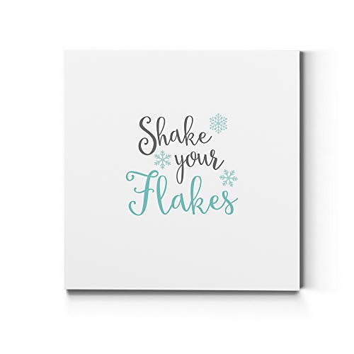 Renditions Gallery Abstract Christmas Artwork Prints for Home Decor Shake Your Flakes Canvas Wall Art for Bedroom Dining Office Kitchen Decorations - 40"X40" LT05