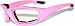 Womens Pink Clear Lens Padded Foam Motorcycle Biker Glasses Goggles 99% UV protection