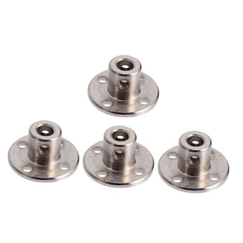 CIYODO 4 Pcs Coupling Motors Motor Coupler SMA Connectors Coupler Motor Rigid Guide Model Coupler Motor Connector Motor Shaft Coupler Motor Guide Shaft Coupler Flanged Joint Silver Iron