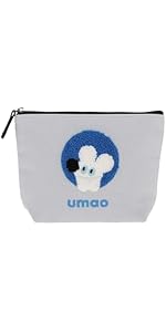Amazon.co.jp: 丸眞 ポーチ umao もこもこねずみ 1715001600