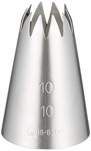 遠藤商事 業務用 口金 花型10切 No.10 18-8ステンレス 日本製 WKT31100（Amazon）