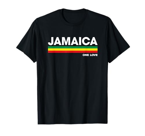 Jamaica Retro Reggae Color Bars Jamaican Vacation Souvenir T-Shirt