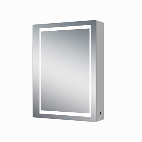 Renewal Backlit Medicine Cabinet with Mirror for Bathroom Makeup LED Lighted Upgraded with 3 Levels Button for Bathroom Home Storage - 20