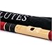 Radhe Flutes | C Sharp Right Handed Middle Bansuri | Black & Maroon | Tuned With Tanpura A=440Hz | PVC Flute + Velvet Cover + Hindi & English Flute Lessons