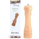 [Ein Blau]多目的ミル 14.5cm/22cm 2カラー 粗さ調節可 天然オーク製 セラミック グラインダー 調味料ケース プロ料理人監修 (オーク, 22 cm)