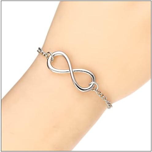 20 Pcs Infinity Link Connector Silver Infinity Connector Charms Alloy Infinity Symbol Connector for DIY Bracelet Necklace Jewelry Making Accessories