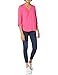 Amazon Essentials Women's 3/4 Sleeve Button Popover Shirt, Loose-Fit V-Neck Blouse, Hot Pink, XX-Large