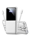 Portable Charger Power Bank - 15000mAh Battery Pack Portable Phone Charger with Built in Cables 22.5W Fast Charging Powerbank Compatible with iPhone Android Samsung Phone, Travel Camping Essential