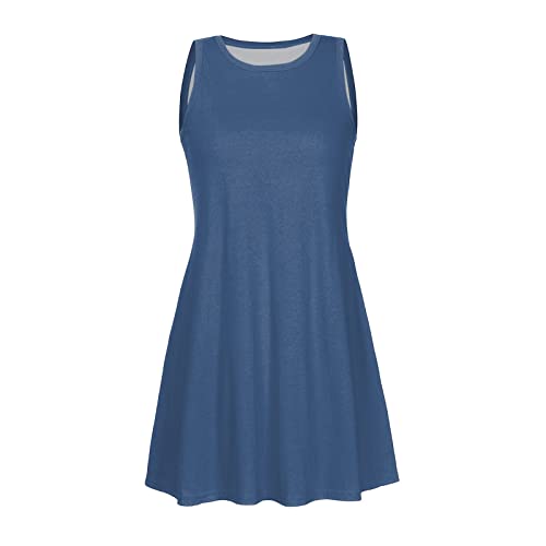 Mini robe d'été fluide dos nu anti-transpiration à bretelles réglables - 3